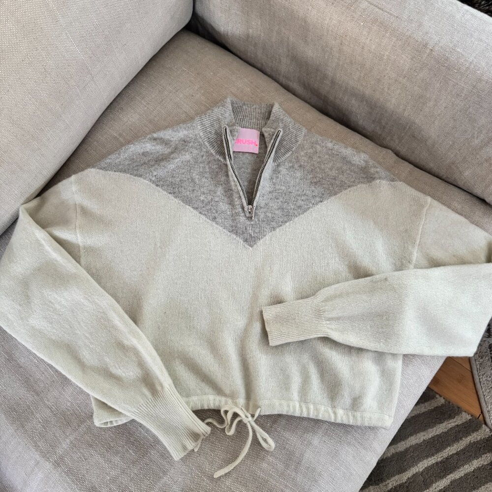 Crush Cashmere Peja Half Zip Sweater
